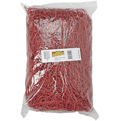 Artikelbild 2 für office discount Gummiringe rot, Ø 10,0 cm, 1000,0 g, Artikelnummer 621276