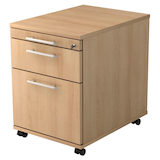 Artikelbild 1 für HAMMERBACHER Gradeo Rollcontainer eiche 3 Auszüge 42,8 x 58,0 x 59,0 cm, Artikelnummer 628446