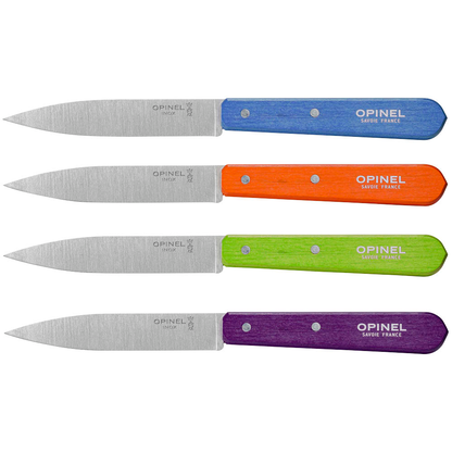 Artikelbild für OPINEL Kochmesser silber, blau, silber, grün, silber, orange, silber, violett glatt, Klinge: 9,6 cm, 4 St., Artikelnummer 259248