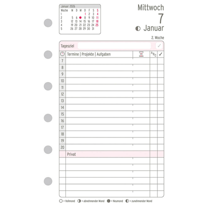 Artikelbild 4 für CHRONOPLAN Kalendereinlage 2026 Tagesplan Mini (7,9 x 12,5 cm), Artikelnummer 591109