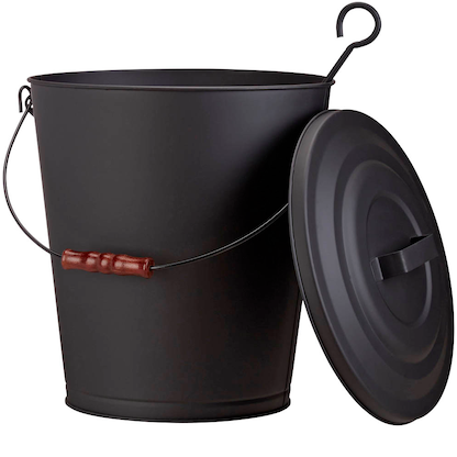 Artikelbild für relaxdays Ascheeimer mit Deckel 24,0 l schwarz, 1 St., Artikelnummer 352077