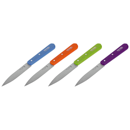 Artikelbild 2 für OPINEL Kochmesser silber, blau, silber, grün, silber, orange, silber, violett glatt, Klinge: 9,6 cm, 4 St., Artikelnummer 259248