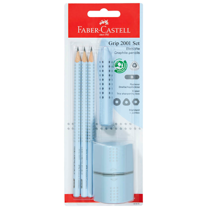 Artikelbild für FABER-CASTELL GRIP 2001 Bleistift-Set B sky blue, 1 Set, Artikelnummer 278368