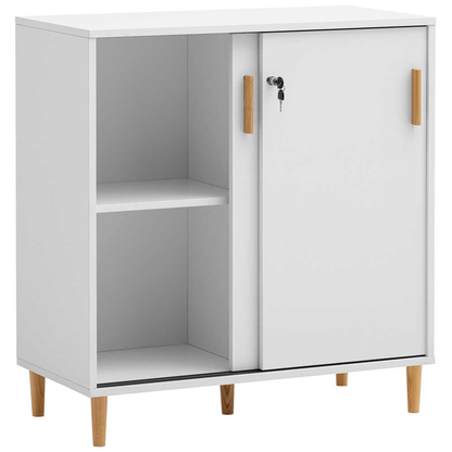 Artikelbild 3 für MÖBELPARTNER Schiebetürenschrank Torge, 160047 mattweiß 2 Fachböden 80,1 x 38,2 x 84,8 cm, Artikelnummer 785729