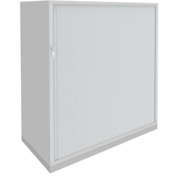 Artikelbild 1 für fm fastline Rollladenschrank weiß, silber 2 Fachböden 120,0 x 44,2 x 113,3 cm, Artikelnummer 160543