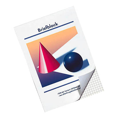 Artikelbild für Briefblöcke Kugel und Kegel DIN A5 kariert, 10 Blöcke, Artikelnummer 425983