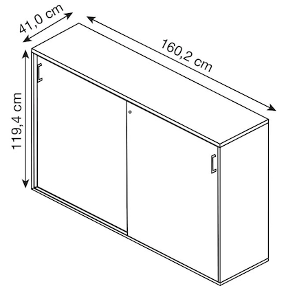 Artikelbild 2 für MÖBELPARTNER Schiebetürenschrank 1500, 701487 anthrazit 4 Fachböden 160,2 x 41,0 x 119,4 cm, Artikelnummer 184137