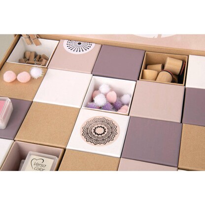 Artikelbild 4 für Rayher Adventskalender Pappmaché Boxen braun, Artikelnummer 779147