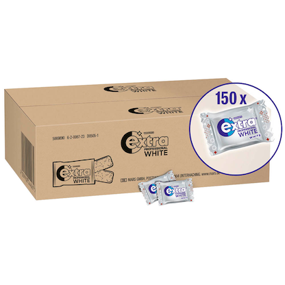 Artikelbild für extra® PROFESSIONAL WHITE Kaugummis 150x 2 Dragees, Artikelnummer 129389