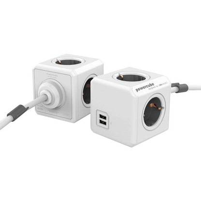 Artikelbild 3 für allocacoc PowerCube Extended DUO USB 2-fach Steckdosenwürfel 1,5 m weiß mit USB-Buchse, Artikelnummer 489827