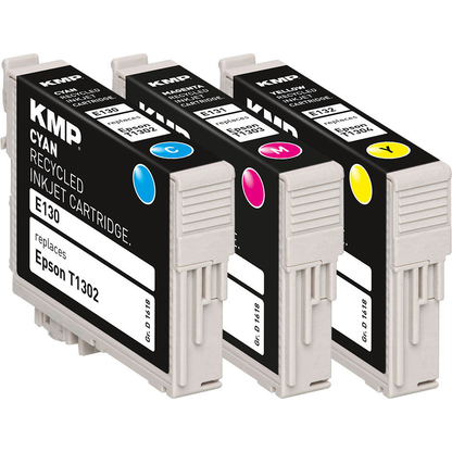 Artikelbild 3 für KMP E130V cyan, magenta, gelb Druckerpatronen kompatibel zu EPSON T1306XL, 3er-Set, Artikelnummer 146961