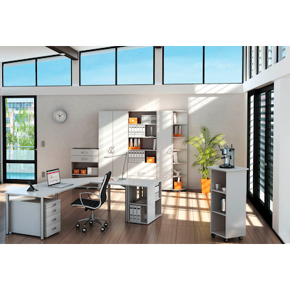 Artikelbild 6 für geramöbel Flex Rollcontainer lichtgrau 4 Auszüge 43,8 x 80,0 x 56,5 cm, Artikelnummer 880219