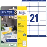 Artikelbild 1 für AVERY Zweckform Adressetiketten 7160-10 weiß 63,5 x 38,1 mm, 10 Blatt, Artikelnummer 296733