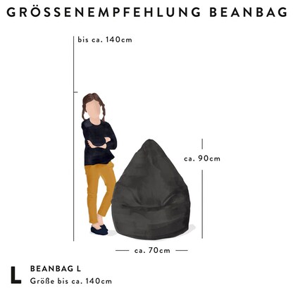 Artikelbild 5 für SITTING POINT BeanBag BRAVA® L Sitzsack dunkelblau, Artikelnummer 542427