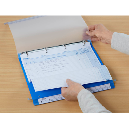 Artikelbild 5 für BOI Patienten-Dokumentations-Hängemappe 2-Ringe Click 2 Stationär blau Boden: 2,5 cm, 1 St., Artikelnummer 666814