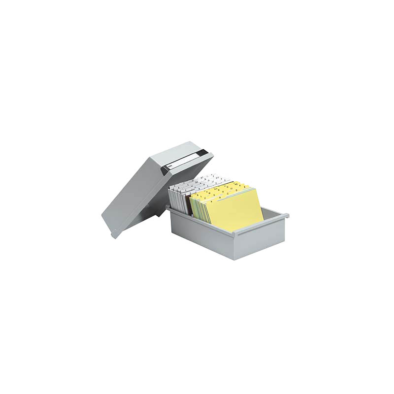 HAN 955-13 - Karteikasten A5 quer, für 1300 Karten, 2 Stützplatten mit Sichtreitern, schwarz
