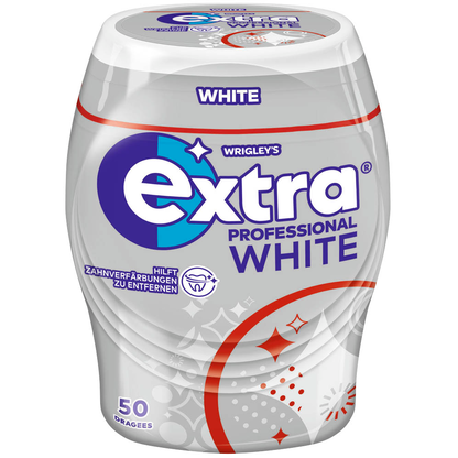 Artikelbild für extra® PROFESSIONAL WHITE Kaugummis 50 Dragees, Artikelnummer 129417