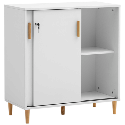 Artikelbild 4 für MÖBELPARTNER Schiebetürenschrank Torge, 160047 mattweiß 2 Fachböden 80,1 x 38,2 x 84,8 cm, Artikelnummer 785729