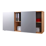 Artikelbild 1 für HAMMERBACHER Sideboard 1780, V1780/6/S buche, silber 160,0 x 42,0 x 74,8 cm, 1 St., Artikelnummer 863579