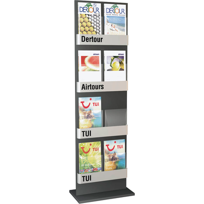 Artikelbild 2 für Kerkmann Prospektständer First silber DIN A4, DIN A5, DIN lang 8 Fächer 54,0 x 30,0 x 175,0 cm, 1 St., Artikelnummer 545160