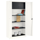 Artikelbild 1 für mauser Stahlschrank BF 5T - 9010/9010 reinweiß 3 Fachböden 95,0 x 50,0 x 195,0 cm, aufgebaut, 1 St., Artikelnummer 600621