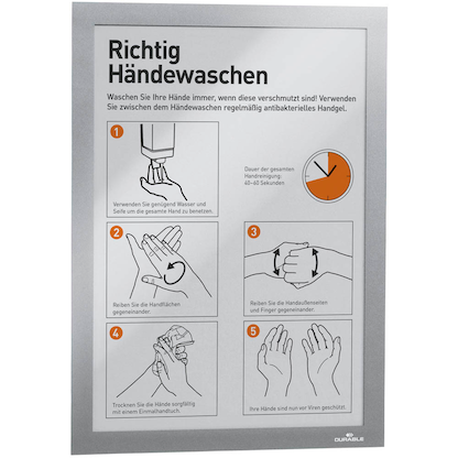 Artikelbild für DURABLE Magnetrahmen selbstklebend DURAFRAME® silber A4, 2 St., Artikelnummer 510560