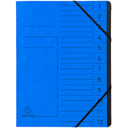 Artikelbild für Exacompta Ordnungsmappe 12 Fächer blau, 1 St., Artikelnummer 286983