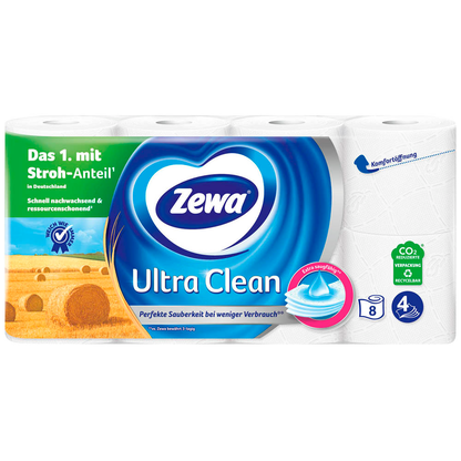 Artikelbild 2 für Zewa Toilettenpapier Ultra Clean 4-lagig, 8 Rollen, Artikelnummer 966130