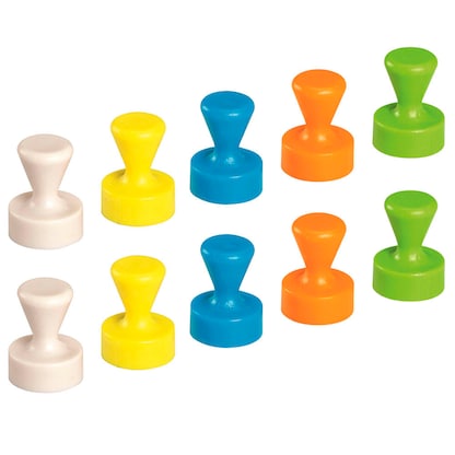 Artikelbild für MAUL Kegelmagnete farbsortiert, Metall Ø 1,2 x 1,6 cm, 10 St., Artikelnummer 368377