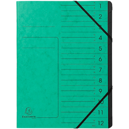 Artikelbild für Exacompta Ordnungsmappe 12 Fächer grün, 1 St., Artikelnummer 286991