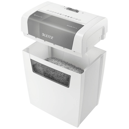 Artikelbild 5 für AKTION: LEITZ IQ Home Aktenvernichter mit Partikelschnitt P-4, 4 x 28 mm, bis 6 Blatt, weiß, Artikelnummer 677561