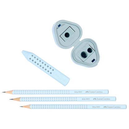 Artikelbild 2 für FABER-CASTELL GRIP 2001 Bleistift-Set B sky blue, 1 Set, Artikelnummer 278368