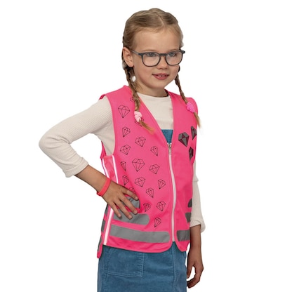 Artikelbild 5 für ROTH Mädchen Kinder-Warnweste Diamant pink Einheitsgröße, Artikelnummer 580809
