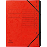 Artikelbild 1 für Exacompta Ordnungsmappe 12 Fächer rot, 1 St., Artikelnummer 287001