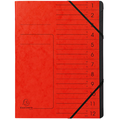 Artikelbild für Exacompta Ordnungsmappe 12 Fächer rot, 1 St., Artikelnummer 287001