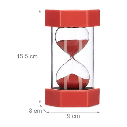 Artikelbild 5 für relaxdays Sanduhren-Set transparent, 5 St., Artikelnummer 382741