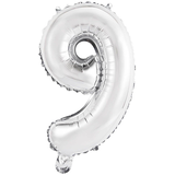 Artikelbild 1 für amscan® Folienballon Mini, Zahl 9 silber, 1 St., Artikelnummer 252076