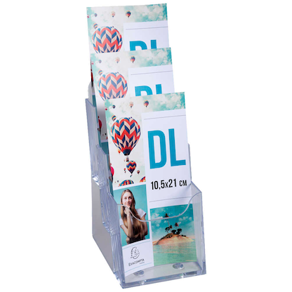 Artikelbild für Exacompta Tischprospekthalter Office Exacryl transparent DIN lang 3 Fächern 11,5 x 11,2 x 21,8 cm, 1 St., Artikelnummer 696939