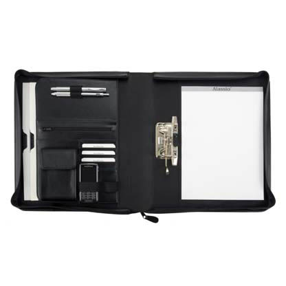 Artikelbild 2 für Alassio Ringbuchmappe BERGAMO Lederimitat DIN A4 schwarz, Artikelnummer 899104