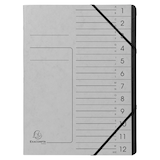 Artikelbild 1 für Exacompta Ordnungsmappe 12 Fächer grau, 1 St., Artikelnummer 287023