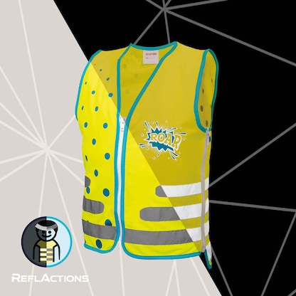 Artikelbild 2 für ROTH Jungen Kinder-Warnweste Roar neongelb Einheitsgröße, Artikelnummer 580817