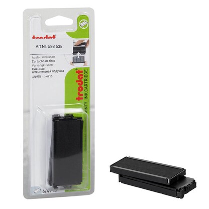 Artikelbild für trodat Ersatzstempelkissen 6/4915 schwarz 7,0 x 2,5 cm, 2 St., Artikelnummer 598538