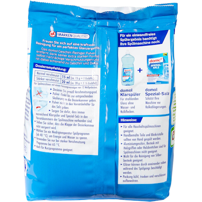 Artikelbild 3 für domol CLASSIC Spülmaschinen-Pulver 1,5 kg, Artikelnummer 750903