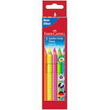 Artikelbild 1 für FABER-CASTELL Jumbo Grip Neon Buntstifte farbsortiert, 5 St., Artikelnummer 819363