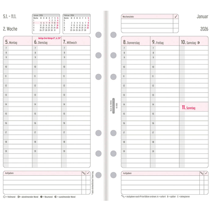 Artikelbild 2 für CHRONOPLAN Kalendereinlage 2026 Wochenplan Midi (9,6 x 17,2 cm), Artikelnummer 591137