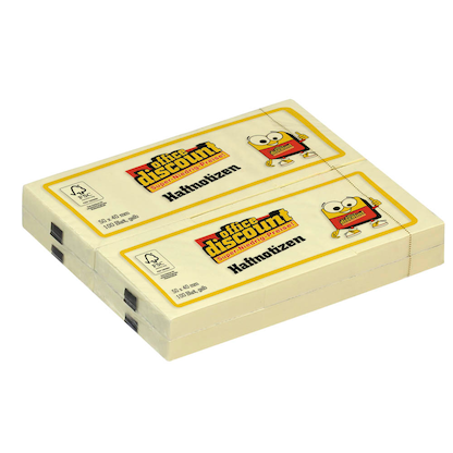 Artikelbild für office discount Haftnotizen gelb, 12 Blöcke, Artikelnummer 237988