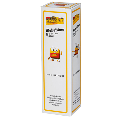 Artikelbild 4 für office discount Klebefilm transparent 12,0 mm x 10,0 m 12 Rollen, Artikelnummer 357756