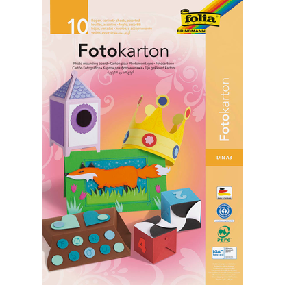 Artikelbild 4 für folia Fotokarton farbsortiert 300 g/qm 10 Blatt, Artikelnummer 132694