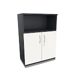 Artikelbild 1 für fm Regalschrank Sidney, 4260649687000 weiß, lavagrau 80,0 x 44,2 x 113,3 cm, 1 St., Artikelnummer 414662