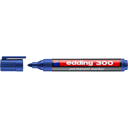 Artikelbild 2 für edding 300 Permanentmarker blau 1,5 - 3,0 mm, 1 St., Artikelnummer 135448